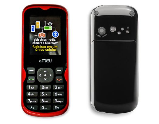 Celular MEU 411 Dual Chip, Câmera 1.3MP, Bluetooth