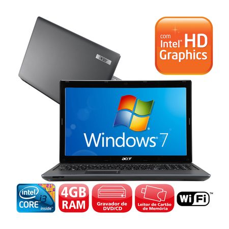 Notebook Acer AS5733-6644 C/ Intel Core i3, 4GB, HD 500GB